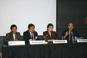From left: Dr. Griffy-Brown, Dr. Kurihara, Ms. Pearson and Mr. Stewart