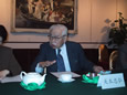 Chairman Sekimoto giving his comments