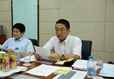 Prof. Tsuchiya (left) and Mr. Harada (right) reporting for Japan