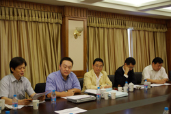 From left: Mr. Xu, Mr. Kaishi, Mr. Harada, Mr. Yang