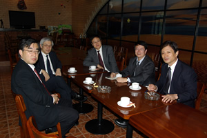 Researchers taking a coffee break