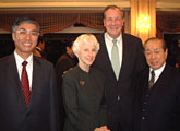 Qiu Guohong, the Amacosts, and Hiromu Nonaka chatted at the reception.