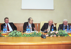 Speakers at the podium